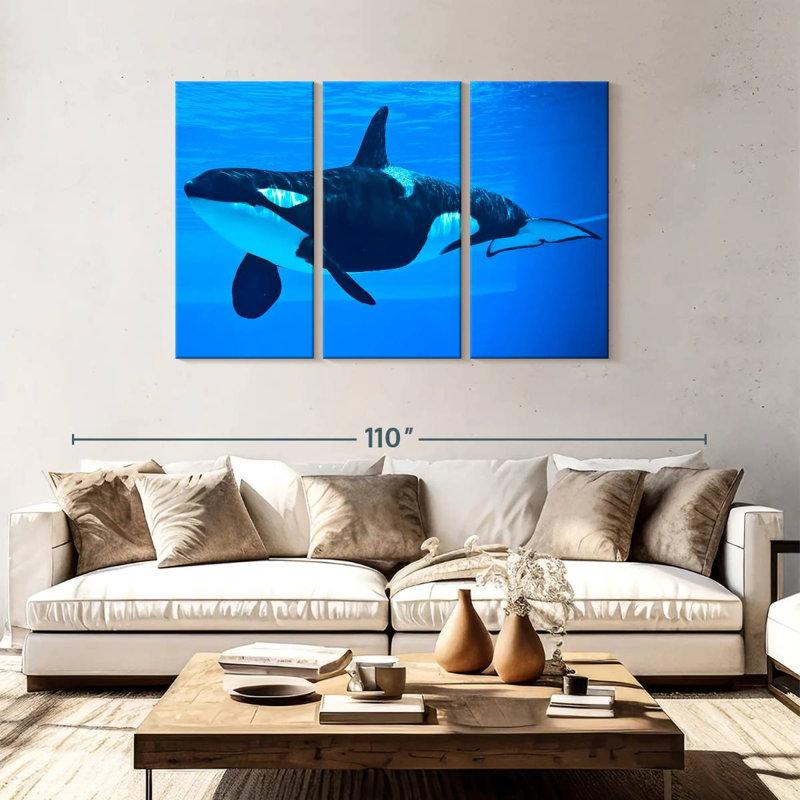 Brampt Friendly Killer Whale, 48" H x 74" W