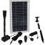 Pompe solaire 105 GPH pour fontaines d'extérieur avec bloc-batterie et élévateur 55 po