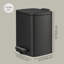 19.5x24x25.5cm Steel Kitchen Trash Can-109306544