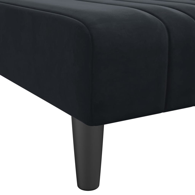 Earlyn Velvet Chaise Lounge, Black