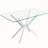 47.24" Rectangular Clear Tempered Glass Dining Table,Stylish Design with silver Metal Legs, Kitchen Table for Dining Room-1741286798-1741286796-1718597056