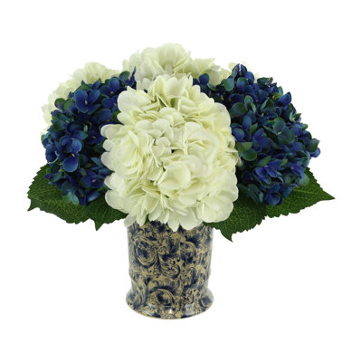 Hydrangea Arrangment In A Chinoiserie Vase