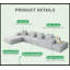 Canapé modulaire modulaire avec 2 repose-pieds, méridienne surdimensionnée et confort en forme de nuage pour les salons modernes