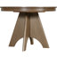 Table de cuisine vintage pour 4 à 6 personnes, 107 à 147 cm, finition vieillie, pieds croisés, style rétro rustique, extensible, détails rainurés uniques