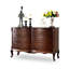 Armoire d'appoint en bois manufacturé brun foncé