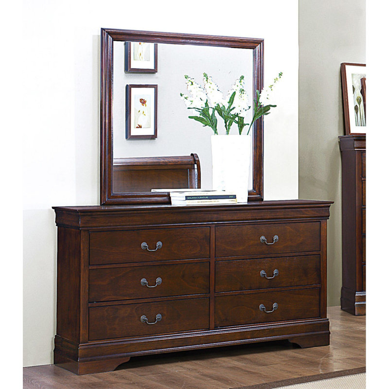 Commode de style traditionnel 1pc Louis Phillipe, Brun