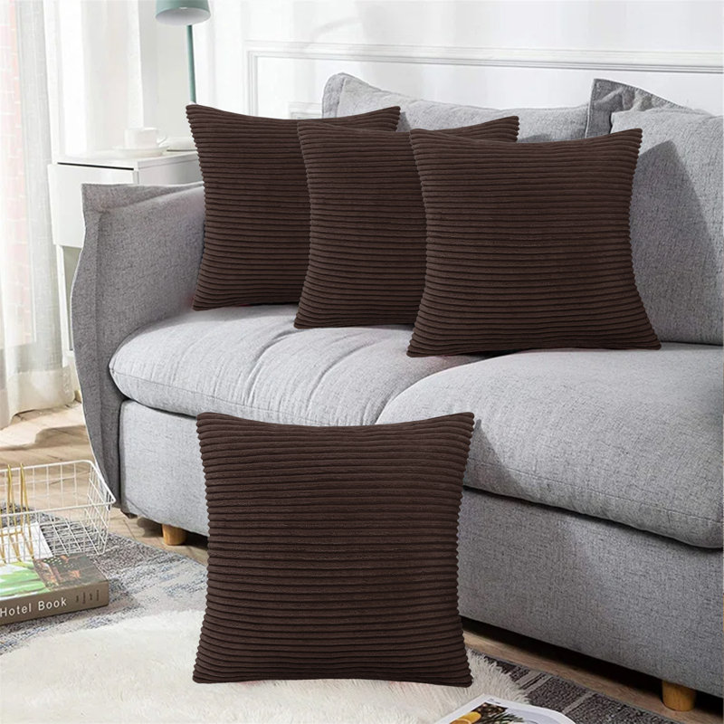 Antonietta Velvet Scatter Cushion Cover, Coffee