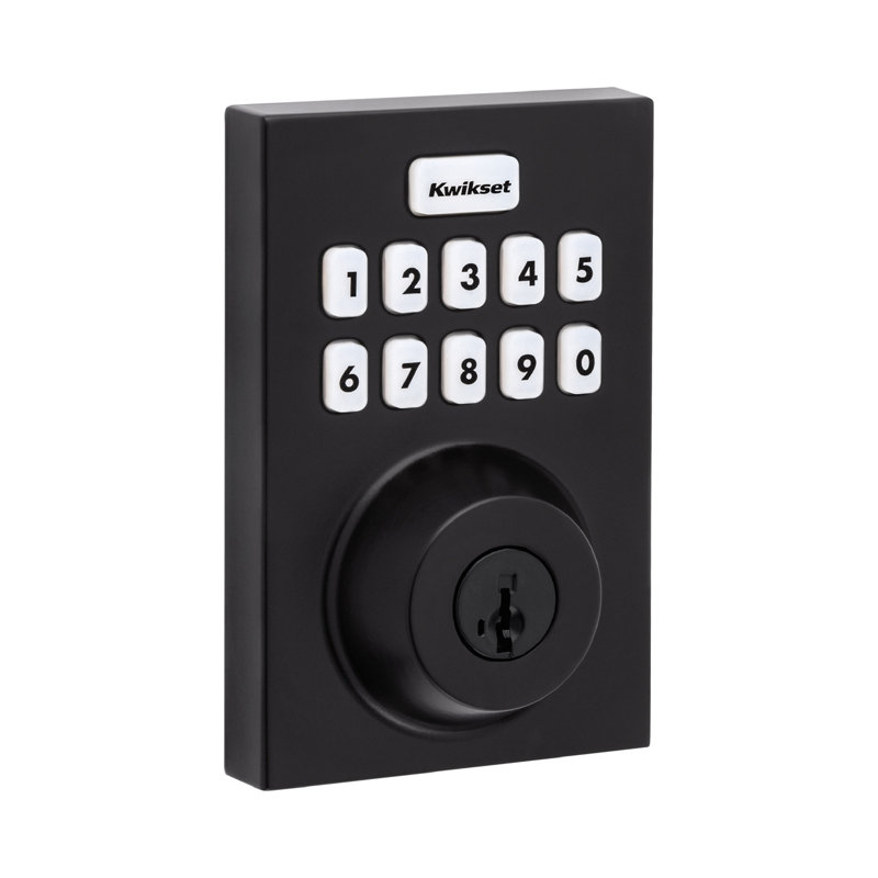 Matte Black Smart Electronic Deadbolt with Keypad