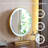 Oil Wax Leather Chic Makeup Table and Vanity Stool Set Premium Faux Leather Vanity Desk with Mirror