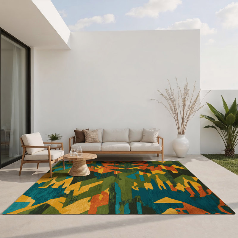 Lush Escapade Indoor And Outdoor Area Rug, Rectangle 5' x 7'
