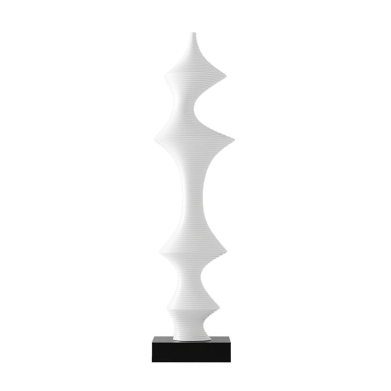 Wabi-Sabi Style High-end Threaded Column Ornament, White