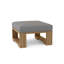 Lochlan Deep Seating Outdoor Teak Ottoman with Sunbrella Cushion-59139970