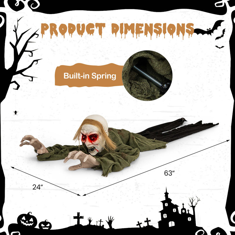 Zombie d'escalade d'Halloween révolutionnaire à commande vocale
