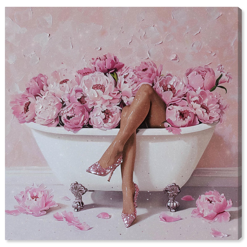 «Bathaign Flower Bomb Canvas Glam Art» par , H 24 po x l 24 po, Toile tendue
