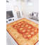 Tapis rouge en laine nouée à la main de conception unique 10 pi x 13 pi 9 po New Age