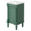 Meuble-lavabo de 18 po de style français avec lavabo en céramique et armoire de rangement vert sauge
