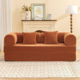 Foldable Three Person Fabric Sofa Bed, high Rebound Density Sponge Sofa