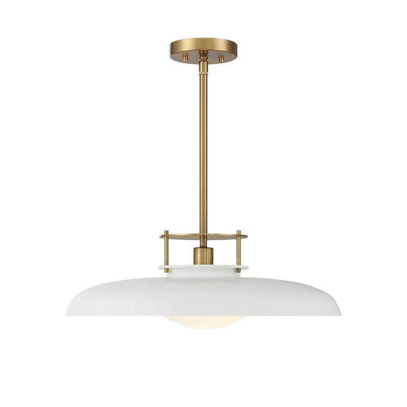 Chessa 1-Light Pendant in White, White, White