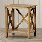 Paignt Solid Wood End Table