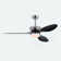 52'' ABS Blades Ceiling Fan With Lights And DC Remote, DC Motor Modern Ceiling Fan With 3 ABS Fan Blades & 2 Down Rods, Indoor Ceiling Fan With Light For Bedroom,Living Room