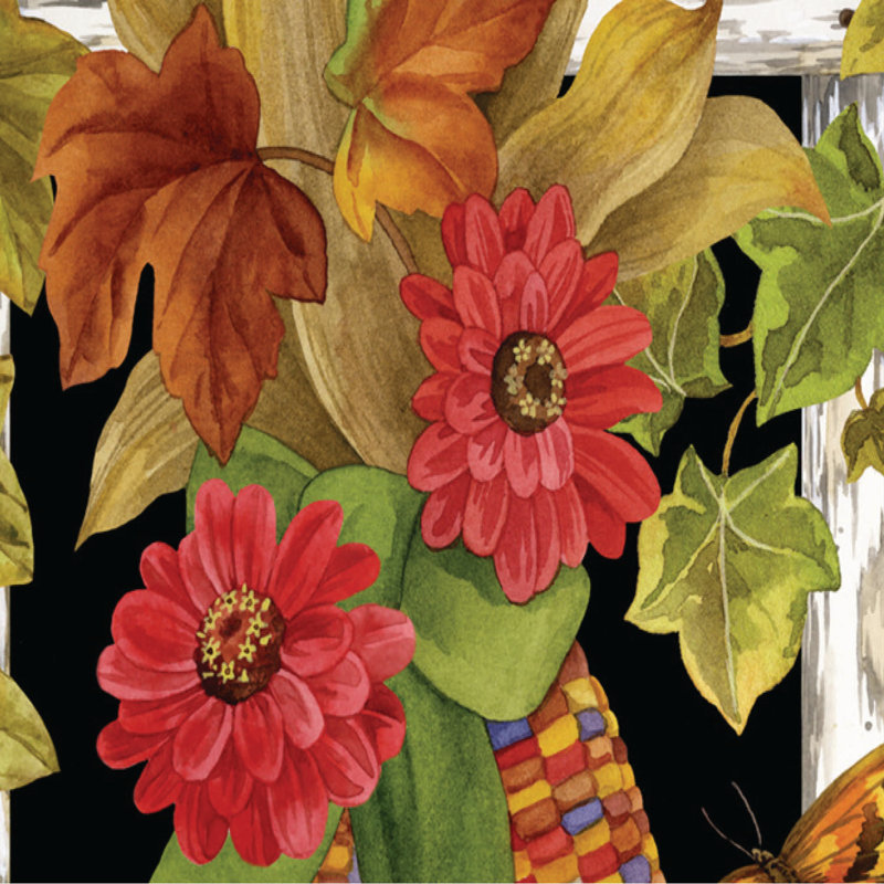 Drapeau de jardin d'automne en suède de maïs