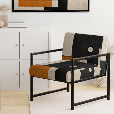 Chaise d'appoint rembourrée abstraite New Command