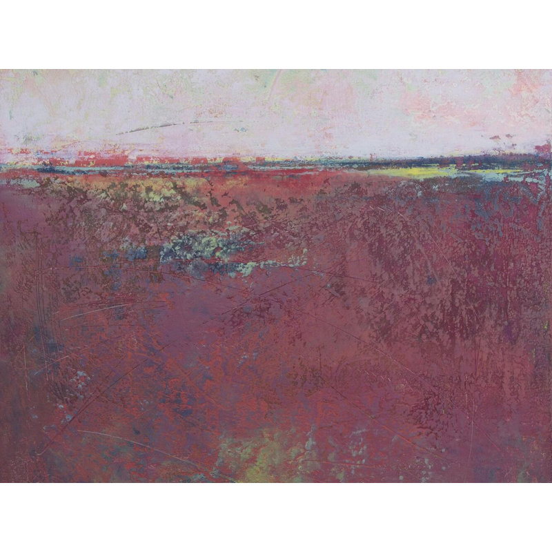 Red Tide par Victoria Primicias - Peinture, Toile avec cadre noir, 24" H x 32" W