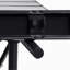 Table de pique-nique pliante en aluminium avec pieds à verrouillage rapide, charnières latérales robustes et hauteur réglable facile à installer, rangement compact