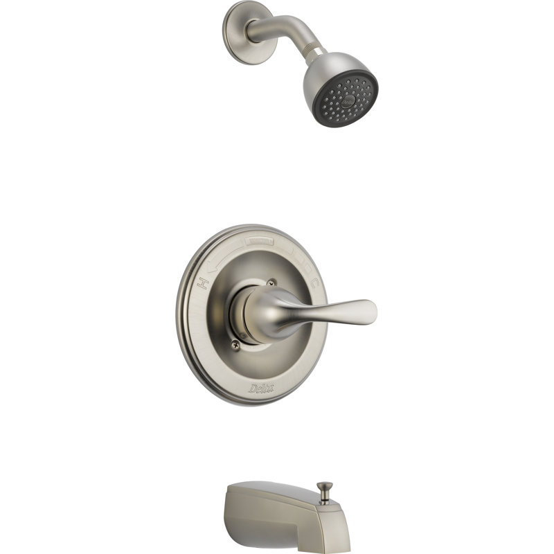 Robinet de baignoire et douche à garniture Classic avec moniteur, Acier inoxydable Brilliance