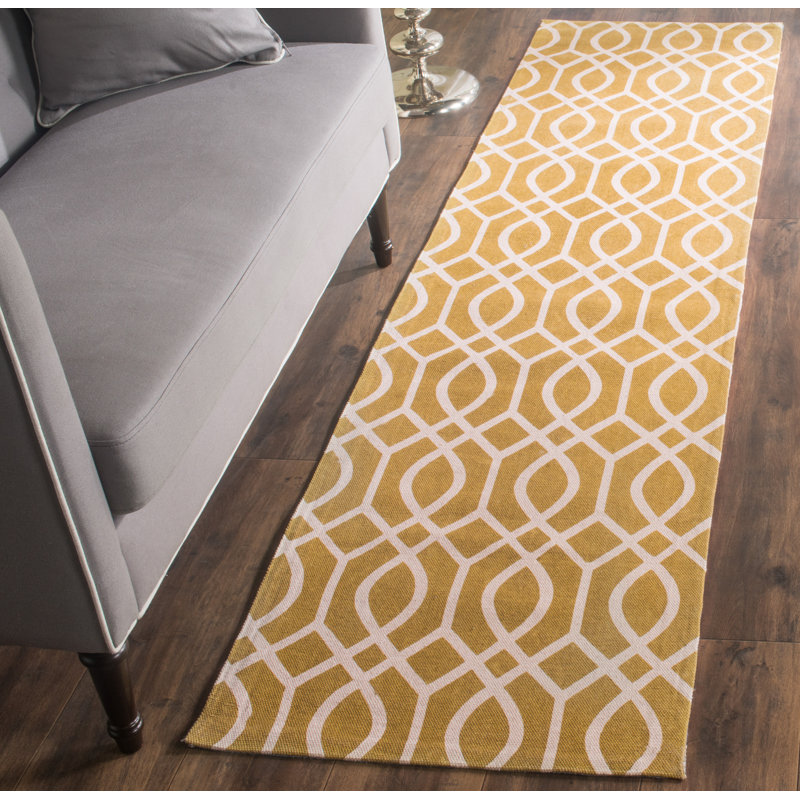 Charing Cross Cedar Brook Hand Loomed Cotton Rug, Runner 2' x 8'