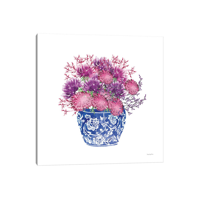 Chinoiserie Style IV by Mercedes Lopez Charro - Wrapped Canvas Painting, 30.48 cm H x 30.48 cm W