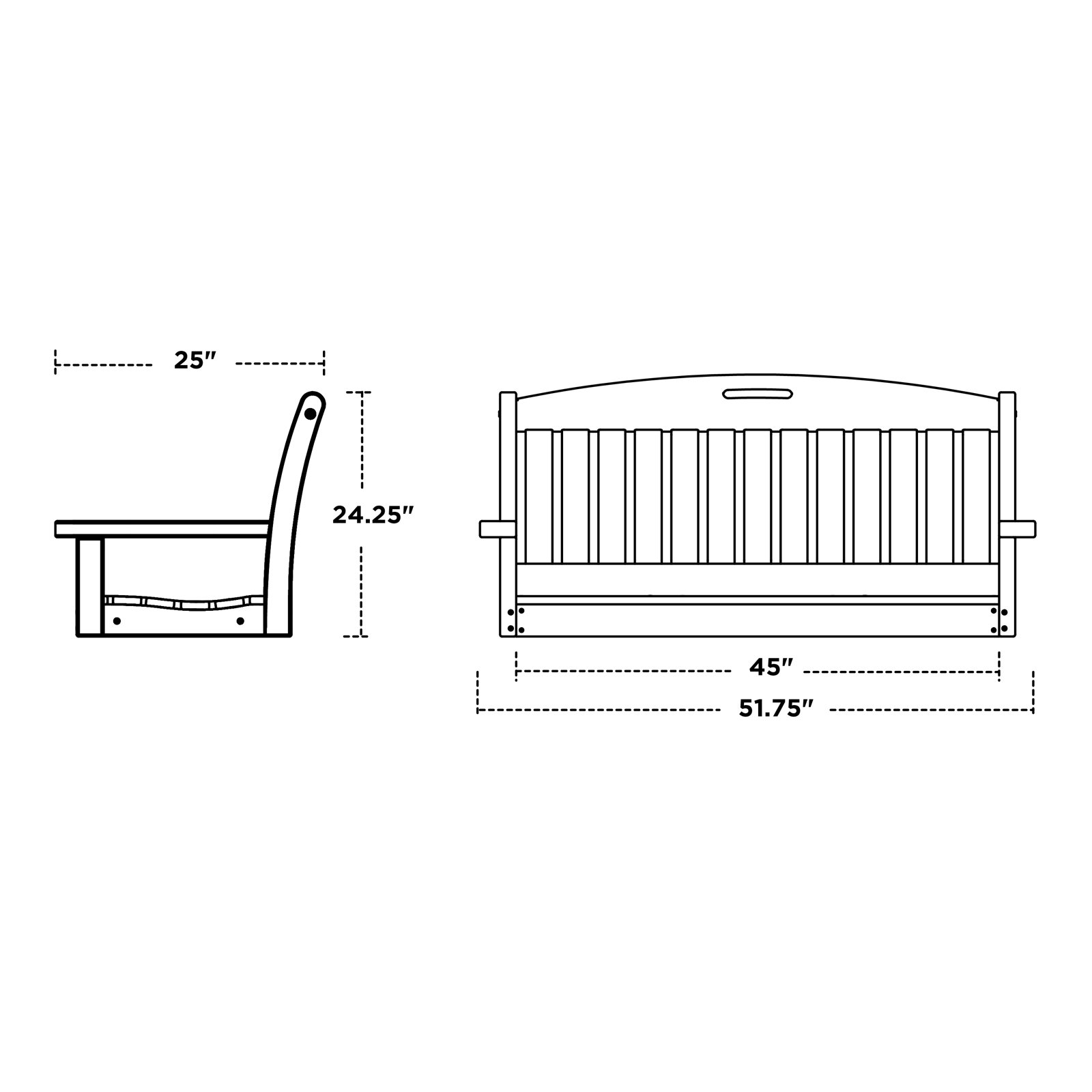 POLYWOOD® Nautical Swing, White