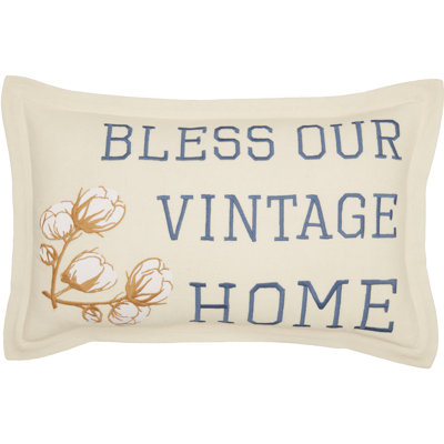 Ashmont Embroidered Cotton Reversible Throw Pillow