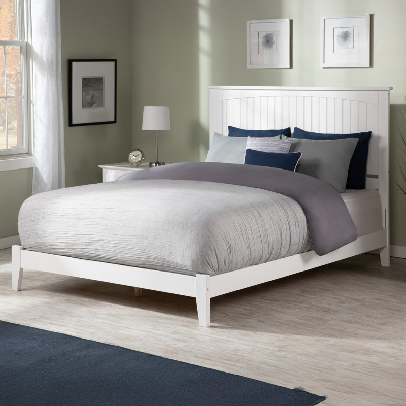 Kindig Low Profile Foundation Bed, King, White
