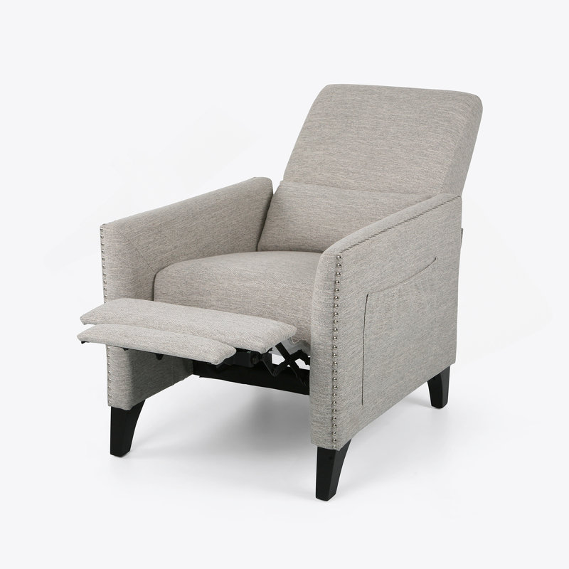 Fauteuil inclinable, Tissu gris pâle