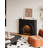 French-style high-end floor-standing decorative fireplace with LED lighting and storage cabinet