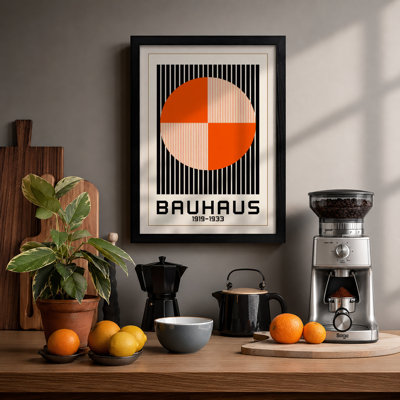 Bauhaus Circle Geometric - Framed Print