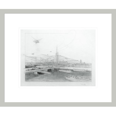 The Living City" (project)" by Frank Lloyd Wright - Framed Giclee Print