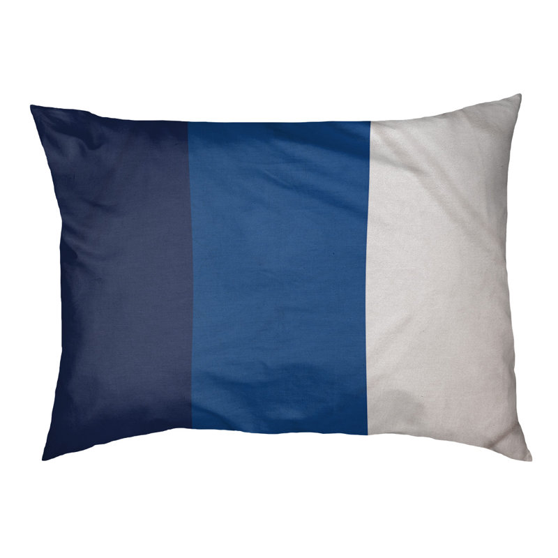 Coussin Toronto, Grand (L 40 po x l 50 po), Bleu marine / bleu royal / blanc