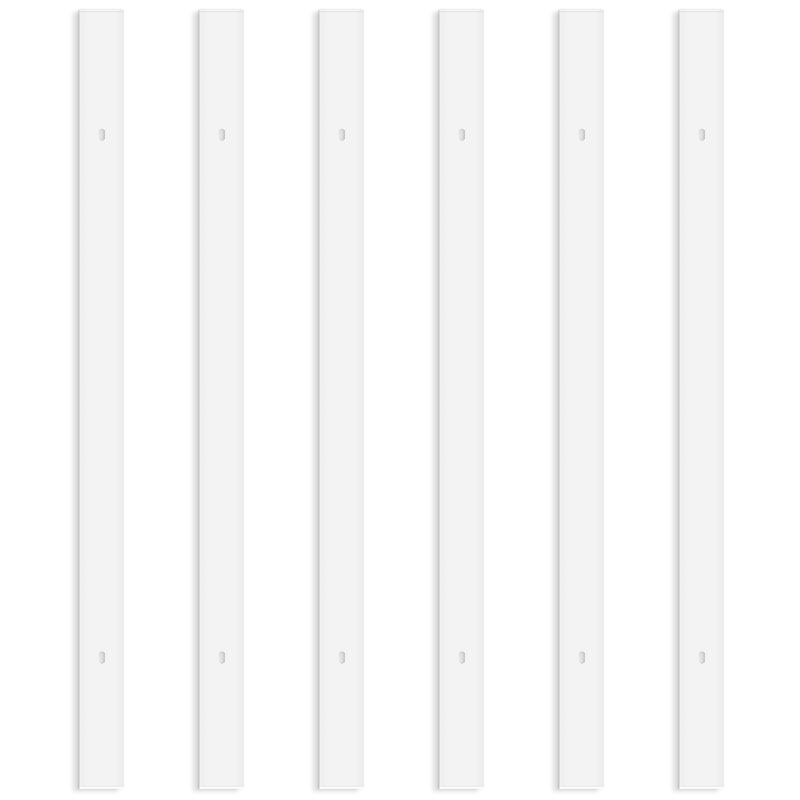 Rail d'éclairage sur rail H 2 pi Luxrite, système de rail en H 120 V à circuit unique, compatible avec les têtes de rail en H standard, rail de rail avec embouts blancs, paquet de 6