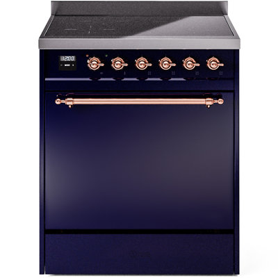 ILVE Nostalgie II Series 30 inch Induction Range with 4 Induction Elements (Solid Door)