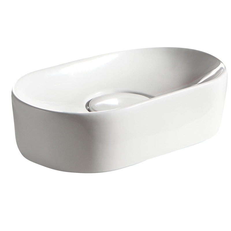 Barclay Honora 11.5'' White Vitreous China Oval Bathroom Sink with Overflow