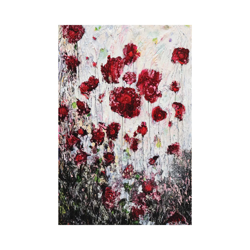 Coquelicots amoureux!, H 18 po x l 12 po x 1,5 po