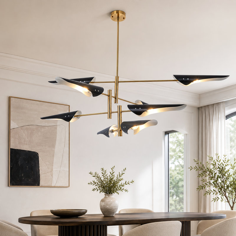 8-Light 39.4" Rotatable Sputnik Sphere Chandelier