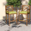 Tabourets de bar durables en bois d'acacia vert, style maison de campagne pour les repas en plein air