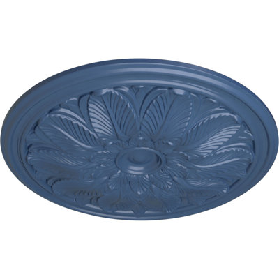 Médaillon de plafond Endurathane Cornelia, diamètre extérieur de 22 1/2 po x P 1 1/2 po (convient aux auvents jusqu'à 4 po), finition dorée pharaons peinte à la main