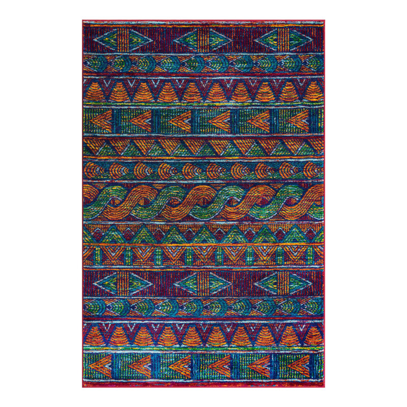 Equan Geometric Indoor / Outdoor Rug, Rectangle 4'1" x 6'1"