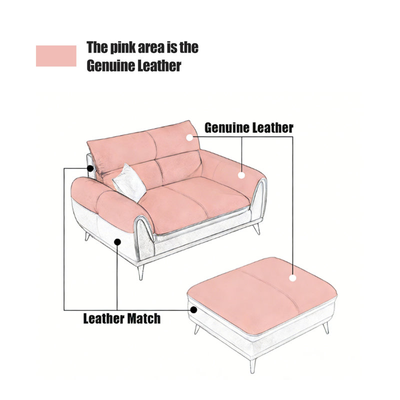 Chaise avec accoudoirs avec repose-pieds en cuir véritable kaki