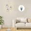 Lampe sur pied 3 lumières, à intensité variable avec interrupteur au pied, cages suspendues industrielles, ampoules DEL incluses-1791500160-1764474960