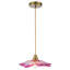 Luminaire suspendu 11 po avec abat-jour en verre soufflé à la main avec options roses-1378809529